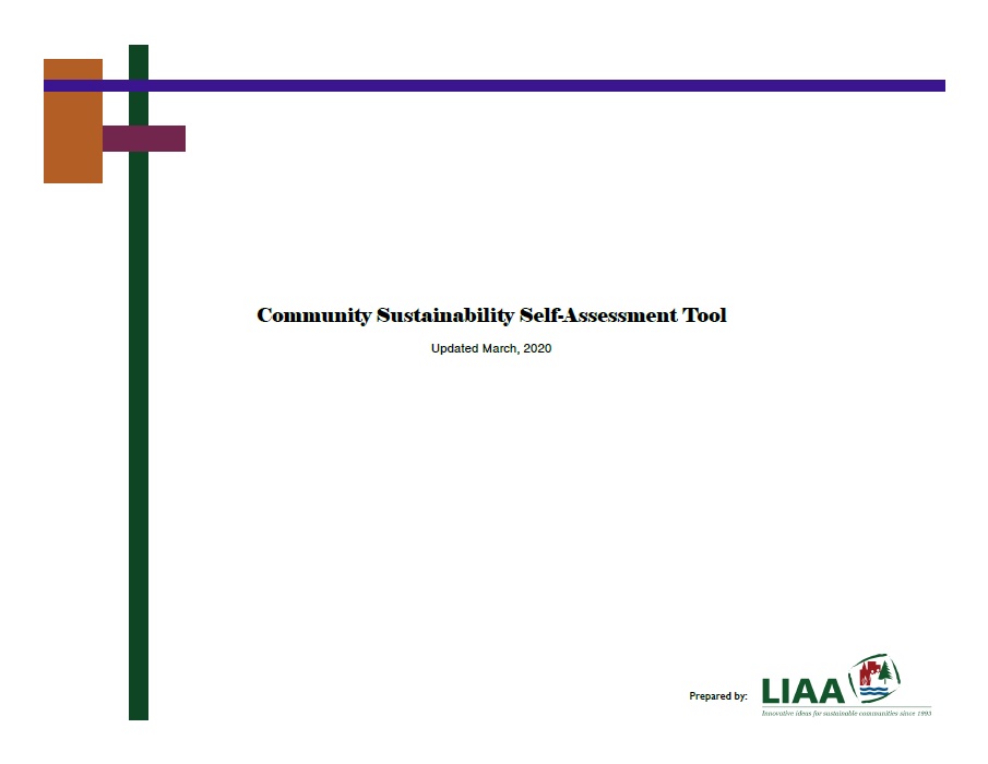 Community Sustainability Self-Assessment Tool Cover