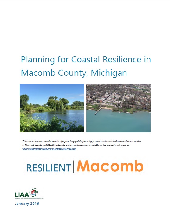 Cover for Planning for Coastal Resilience in Macomb County, MI Report